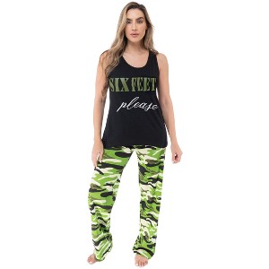 Just Love Womens Tank & Pant Cute Pajama Set - Ribbed PJ Sets Sleepwear Loungewear - 1 of 3