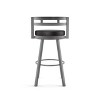 Amisco Render Upholstered Counter Height Barstool: Faux Leather, Steel Frame, Fixed Height - 2 of 4