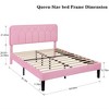 VECELO Bed Frame Premium Upholstered Platform with Height Adjustable Headboard - image 3 of 4