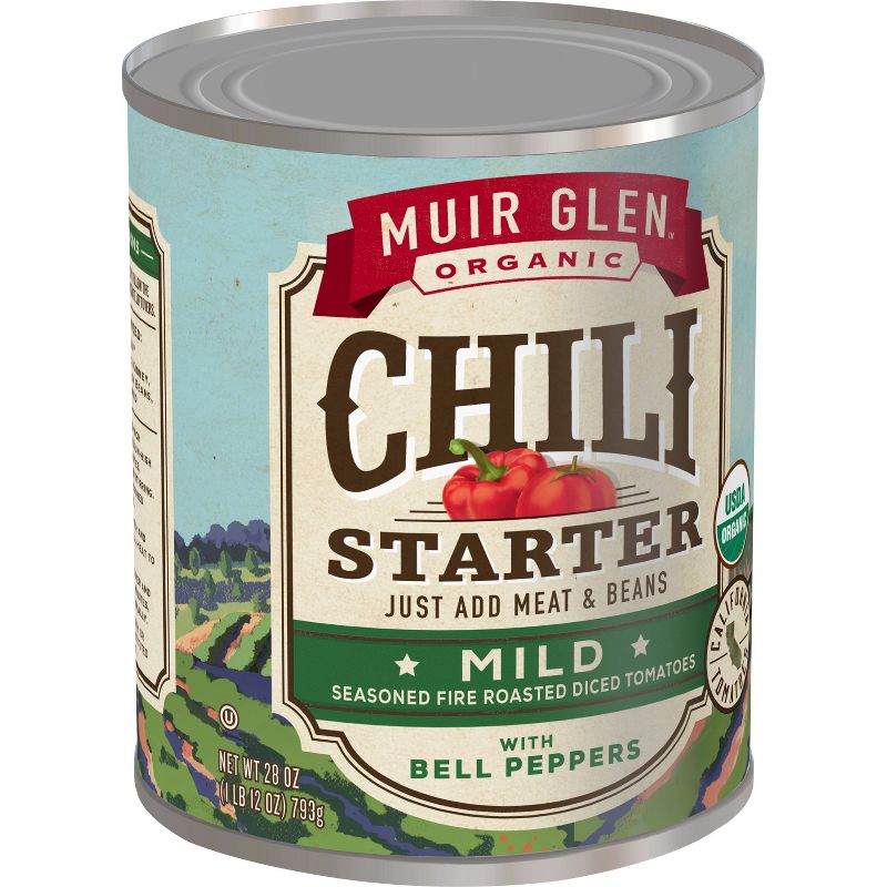 Muir Glen Chili Starter Mild Diced Tomatoes with Bell Peppers 28oz, 5 of 11