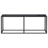 vidaXL Console Table Black 78.7"x13.8"x29.7" Tempered Glass - 3 of 4