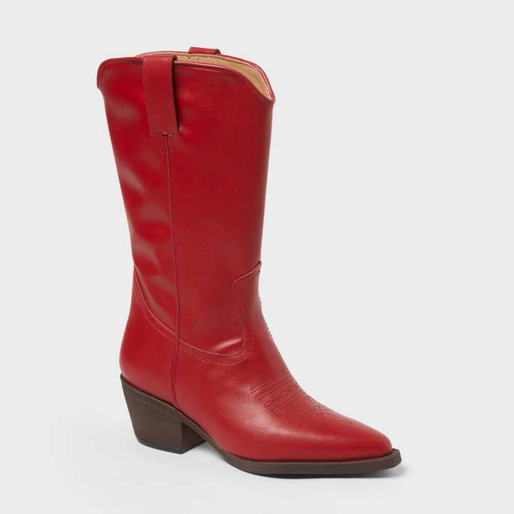 Women’s Reed Boots with Memory Foam Insole - Universal Thread™ Red 7