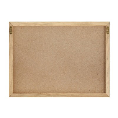 Light Natural Woodgrain Magnetic Weekly Calendar Dry Erase and Chalk Board 24" x 18"