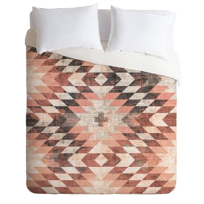 Twin/Twin XL Holli Zollinger Native Diamond Duvet Set Orange - Deny Designs