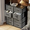 Dresser for Bedroom, Drawer Dresser Organizer Storage with 8 Drawers, Chest of Drawers with Fabric Bin, Wood Top for Bedroom, Entryway - 2 of 4