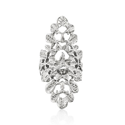 Ross-Simons Italian Sterling Silver Floral Dinner Ring
