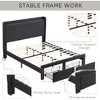 Queen Bed Frame with 2 Storage Drawers, Upholstered Bed Frame, Linen Upholstered Headboard Platform Bed, No Box Spring Needed, Noise-Free - 4 of 4