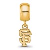 Black Bow Jewelry 14k Yellow Gold Plated Sterling Silver San Francisco Giants MLB Bracelet Bead Charm - image 2 of 4