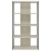 Kumasinova 72" 4-Tier Tall Bookshelf,Modern Bookcase with Open Back Design,Book Shelf for Living Room,Bedroom&Office,White+Gray - 2 of 4