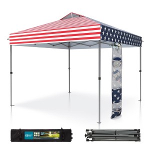Captiva Designs 10’x10’ Instant Pop Up Canopy Tent – One-Push Setup with Vented Roof, Includes Storage Bag and Accessories - 1 of 4