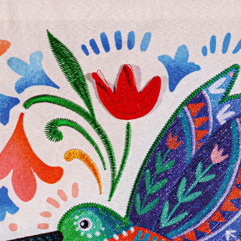 Patterned Hummingbird Linen Garden Flag, 3 of 4