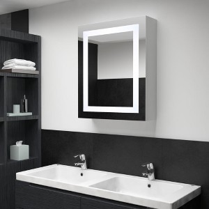 vidaXL LED Bathroom Mirror Cabinet 19.7 in.x5.1 in.x27.6 in. - 1 of 4