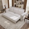 King Size Chesterfield Sofa Bed, 3 in 1 Convertible Bed with Nailhead Trim & Rolled Arm, Iron Frame Sofa Bed with Cotton Filling-Baofuwish - 2 of 4