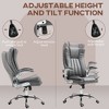 Executive Office Chair with Padded Flip-up Arms, Microfiber High Back Desk Chair, Swivel Computer Chair with Adjustable Height and Tilt Function, Gray - 4 of 4