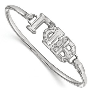 Black Bow Jewelry 14k Yellow Gold Plated Sterling Silver Gamma Phi Beta Greek Life Bangle Bracelet 6 Inch - 1 of 3