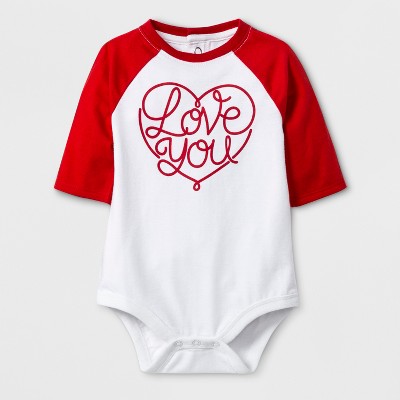 plain red baby bodysuit