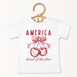 The Juniper Shop Land Of The Free Cherries Toddler Short Sleeve Tee - 1 of 4
