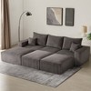 Gericco 113" Boneless Sectional Cloud Couch Sofa Bed for Living Room, Modular Modern Lounge 3 Seater Couches with Chaise, No Assemble - 2 of 4