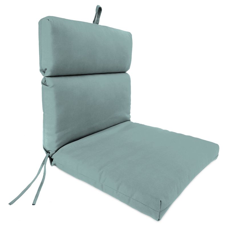 Outdoor French Edge Dining Chair Cushion - Misty Waterfall - UV-Resistant, Weather-Proof, Easy-Clean Acrylic, 1 of 5