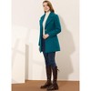 INSPIRE CHIC Women's Elegant Notched Lapel Button Single Breasted Winter Coat - 3 of 4