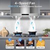 RAPSUAR 36 inch Wall Mount Range Hood, 1200 CFM with 4-Speed Gesture Sensing & Touch Control, Stainless Steel Kitchen Stove Vent Hoods - 3 of 4