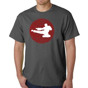 LA Pop Art Men's Word Art T-shirt -Types of Martial Arts - 1 of 4