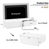 Sapphtopaz Arched TV Stand for TVs Up to 80" Dual Purpose Coffee Table with Drawers Multi-Functional TV Stands with Storage for Living Room - 3 of 4