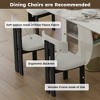 7-Piece Dining Set with 6 Velvet Chairs, Built-in Side Storage Racks and Transparent Glass Cabinets - 3 of 4