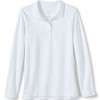 Lands' End School Uniform Kids Long Sleeve Feminine Fit Interlock Polo Shirt - 3 of 4