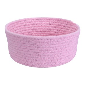 Unique Bargains Handcrafted Odorless Cotton Rope Chic Appearance Storage Basket 1 Pc - 1 of 4