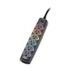 Kensington SmartSockets Color-Coded Strip Surge Protector, 6 AC Outlets, 8 ft Cord, 1,260 J, Black - 4 of 4