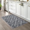 Modern Rug Fluffy Rug Soft Small Rug Geometric Rug, 2' x 3' Dark Gray - 3 of 4