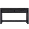 Luxurious Acacia Wood Veneer Console Table, Entryway Table With 2 Drawers And 1 Shelf,  Console Table Contemporary, Modern Sofa Table-Cuddlewood - 3 of 4