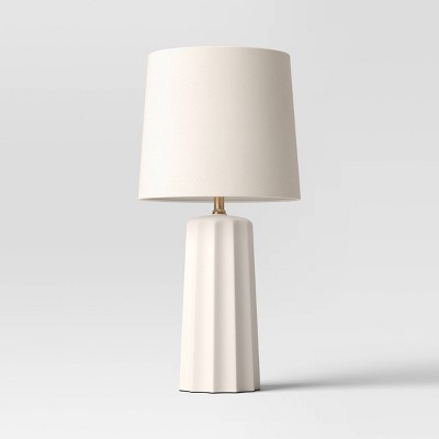 Ribbed Ceramic Table Lamp Cream - Threshold™