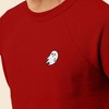Dalix Ghost Embroidered Crewneck Long Sleeve Sweatshirt Fleece Men - 4 of 4
