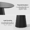 Lirago Black Elliptical Dining Table 67x33.5x31 Inch Seats 6 with Tapered Pedestal Base - 4 of 4