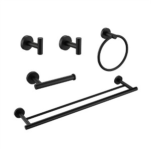 OUTSUPPLY 5 Piece Bathroom Towel Rack Set, Wall-Mounted with Hidden Screws, Multi-Purpose Storage for Bathroom, Bedroom, Kitchen - 1 of 4