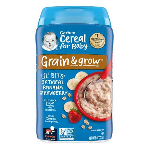 Gerber Baby Food Stage 3 Oatmeal Banana Strawberry Baby Cereal - 8oz ...