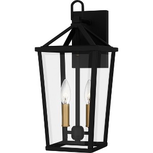 Hull 1-Light Matte Black Outdoor Wall Lantern - 1 of 4