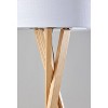 Brooklyn Floor Lamp Natural Wood - Adesso: ETL Listed, Cotton Linen Shade, 3-Way Switch - 3 of 4