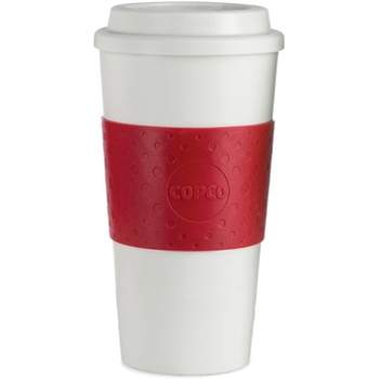 Copco Acadia Reusable 16-Ounce Travel Coffee Mug, Snowflake Blue