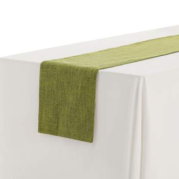 Unique Bargains Daily Home Decoration Long Faux Linen Table Runner Solid Color 1 Pack