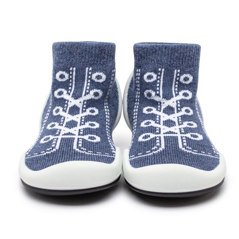 Komuello Toddler First Walk Sock Shoes - Sneaker Denim, 2 of 11