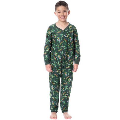 Teenage Mutant Ninja Turtles FACES Pajamas size 4T New Zip-Up Footed Pjs  #Nickelodeon #FootedPajamas #TeenageMutantNinjaTu…