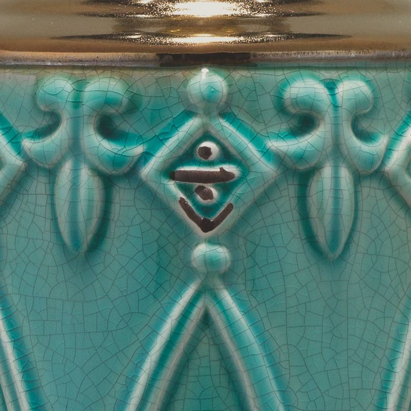 Tabitha Ceramic Table Lamp Turquoise Blue - Splendor Home, 3 of 5
