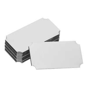 Unique Bargains Aluminium DIY Engraved Blank Nameplate Office Signages 12 Pcs - 1 of 4