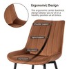 DYHOME Mid-century Modern Dining Chairs, Velvet Upholstered Metal Side Chair, Set of 6 - 4 of 4