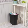 LunaLulinlk Black 5.5 Gallon Bathroom/Office Trash Can, Plastic Rectangular Wastebasket - 2 of 4