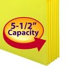 Smead File Pocket, Straight-Cut Tab, 5-1/4" Expansion, Letter Size, Yellow, 10 per Box (73243) - 2 of 4
