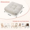 SEVOBAL 2Pack Square Seat Cushions with Premium Soft Cotton Filling, Non-Slip Bottom Durable Chair Pads for Dining Room, Black, 17.8"*17.8"*4.4" - 3 of 4